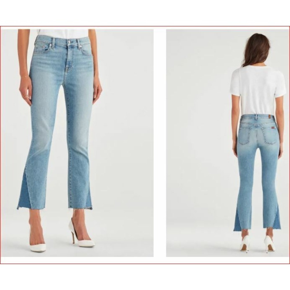 7 For All Mankind women jeans flared slim high waist AU8581594A sz W31 $229